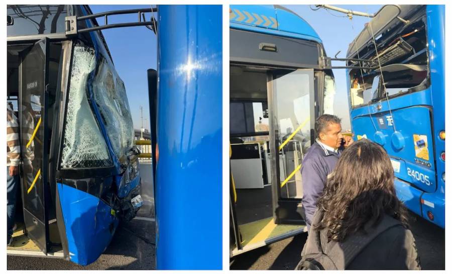 Colisión entre unidades del Trolebús en Santa Martha deja al menos 20 lesionados