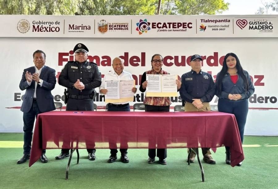 Ecatepec y Tlalnepantla acuerdan operar coordinadamente para reforzar la seguridad