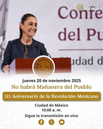 No habr&aacute; conferencia ma&ntilde;anera por el desfile militar, anuncia Sheinbaum