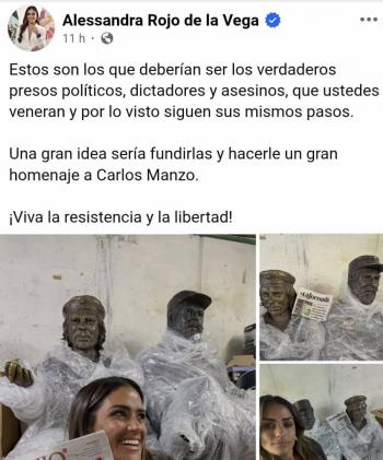 Sheinbaum rechaza subasta de estatuas de Castro y el “Che” propuesta por Rojo de la Vega