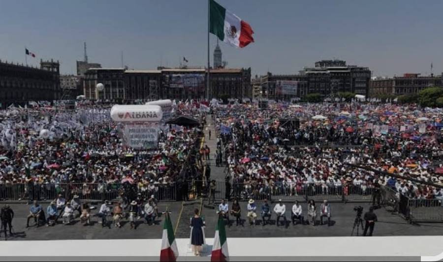 Mitin en el Z&oacute;calo el 6 de dic por los siete a&ntilde;os de la 4T: Sheinbaum