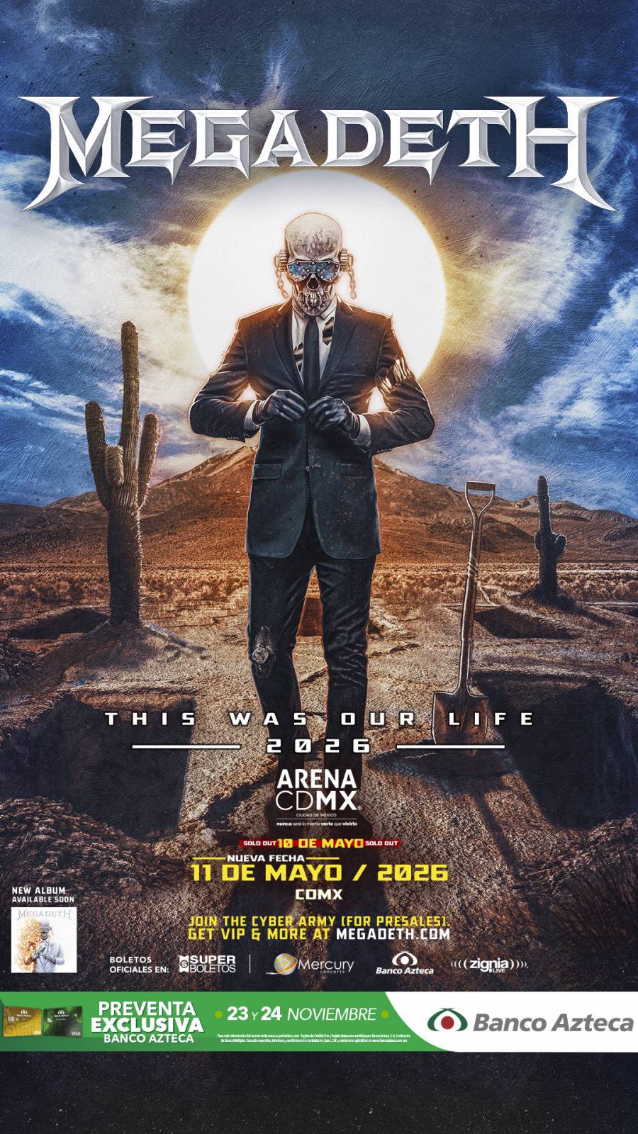 MEGADETH abre una nueva fecha en la Arena CDMX en 2026
