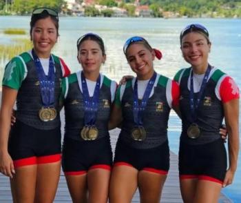 UNAM brilla con triple oro en justa de remo en Guatemala