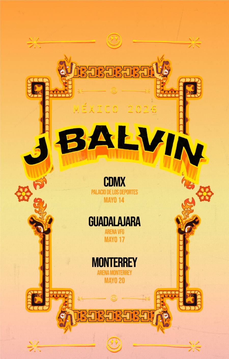 J Balvin anuncia gira en M&eacute;xico para 2026