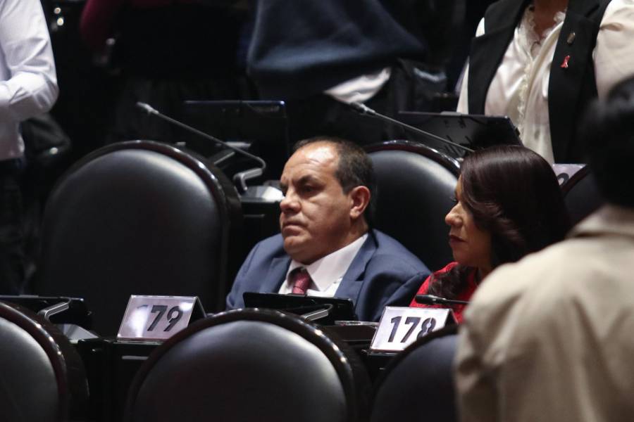 Conato de confrontación entre diputada del PT y Cuauhtémoc Blanco en sesión del 25N