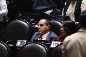 Conato de confrontaci&oacute;n entre diputada del PT y Cuauht&eacute;moc Blanco en sesi&oacute;n del 25N