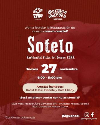 ROCK, ALITAS Y DIVERSI&Oacute;N: ESTE JUEVES 27 DE NOVIEMBRE NACE GERMAN GARDEN SOTELO, EL NUEVO DESTINO OBLIGADO DE LA CDMX