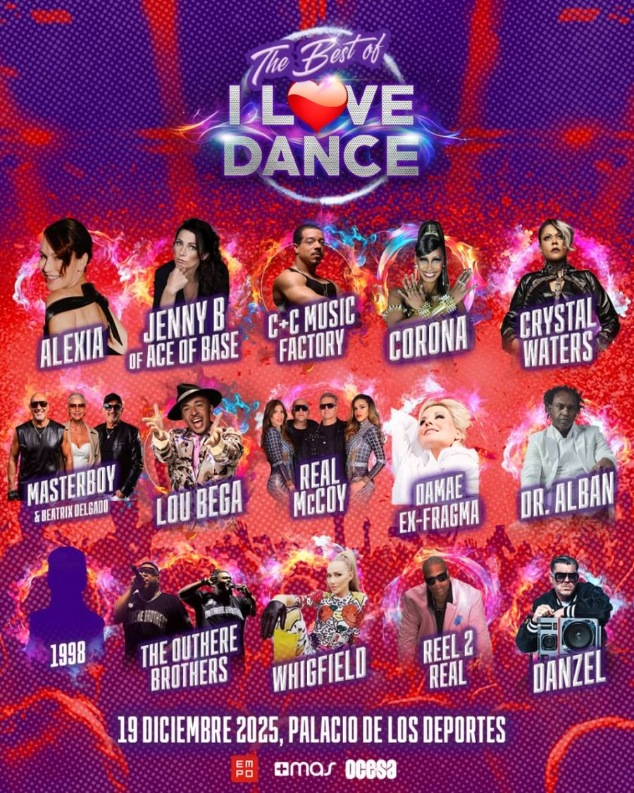 “The Best of I Love Dance” Llega al Palacio de los Deportes la celebraci&oacute;n definitiva del Eurodance en M&eacute;xico