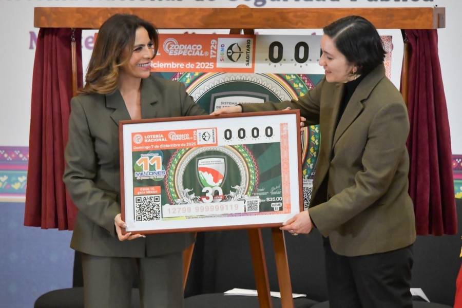 Lotería Nacional lanza billete conmemorativo por los 30 años del Sistema Nacional de Seguridad Pública