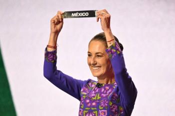 Sheinbaum y Trump coinciden en p&uacute;blico por primera vez durante el sorteo del Mundial 2026