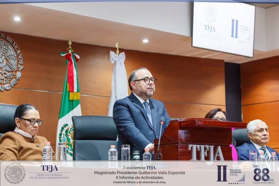 Guillermo Vals presenta su Tercer Informe al frente del TFJA