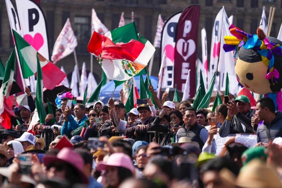 Séptimo aniversario de la Cuarta Transformación llena el Zócalo, destaca Morena en San Lázaro