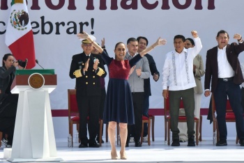 Sheinbaum afirma que “Hoy m&aacute;s que nunca M&eacute;xico avanza con dignidad, justicia y unidad”