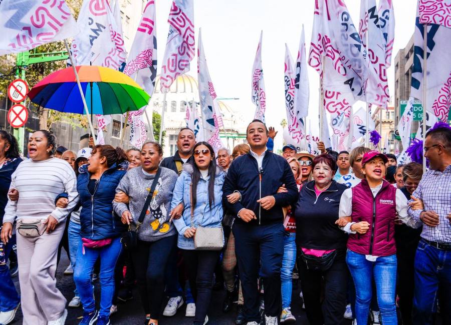 Gustavo A. Madero muestra fuerza política durante acto multitudinario de Sheinbaum