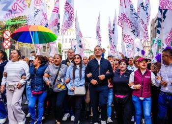 Gustavo A. Madero muestra fuerza pol&iacute;tica durante acto multitudinario de Sheinbaum