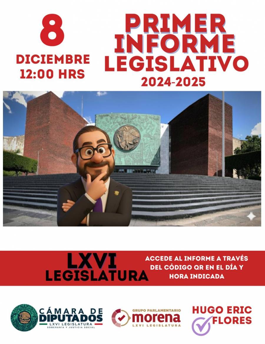 Hugo Eric Flores presenta informe legislativo apoyado en IA; destaca resoluciones en justicia