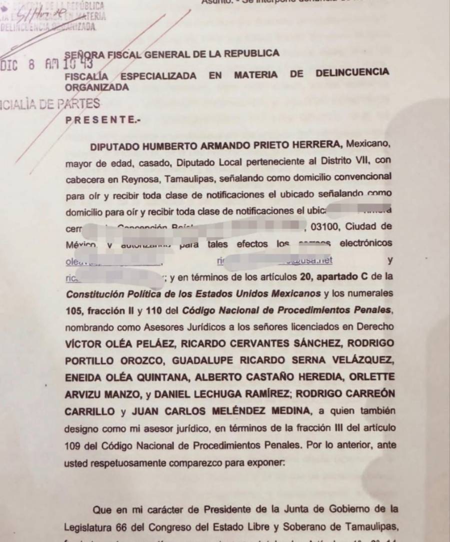Diputados de Morena presentan nueva denuncia contra Francisco Garc&iacute;a Cabeza de Vaca