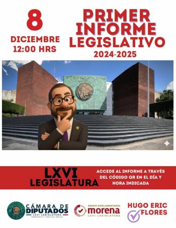 Hugo Eric Flores presenta informe legislativo apoyado en IA; destaca resoluciones en justicia
