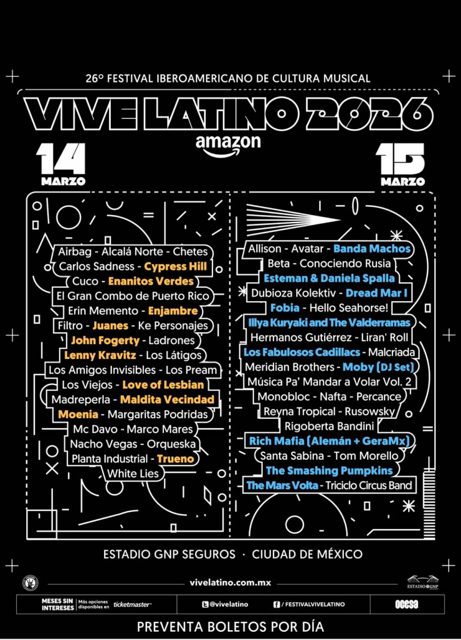 ‘Vive Latino revela su line up por d&iacute;as, el reencuentro con nuestra visi&oacute;n sonora’
