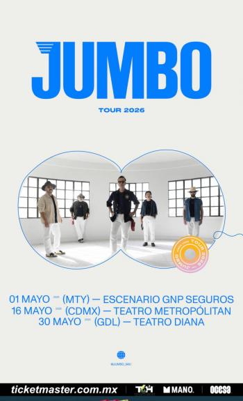 Tras una d&eacute;cada, la ic&oacute;nica banda regia, Jumbo, anuncia tres presentaciones que no te puedes perder
