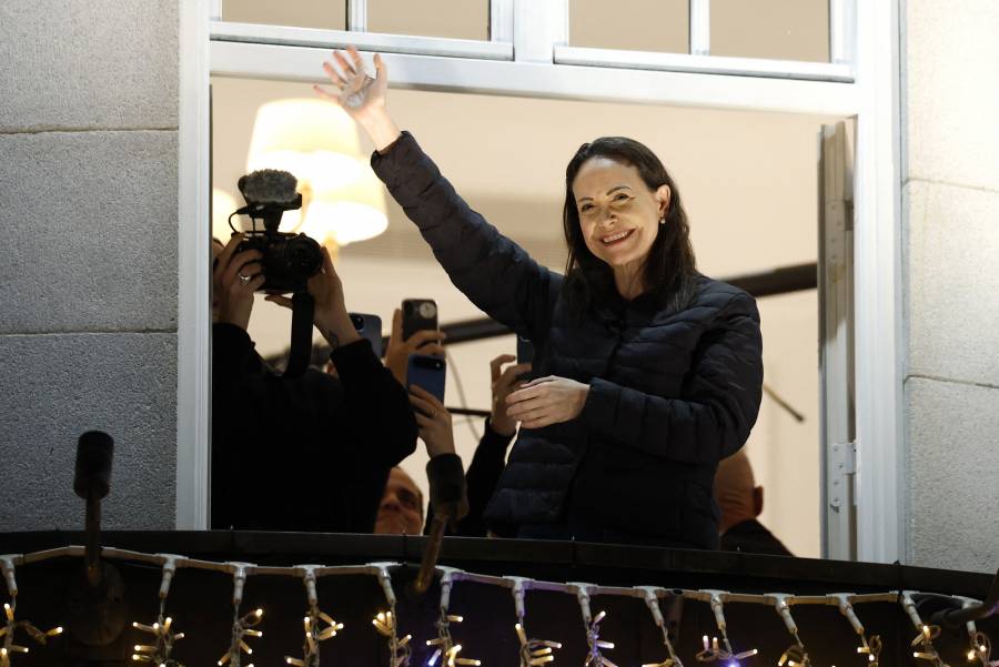 Mar&iacute;a Corina Machado hace su primera aparici&oacute;n p&uacute;blica despu&eacute;s de 11 meses
