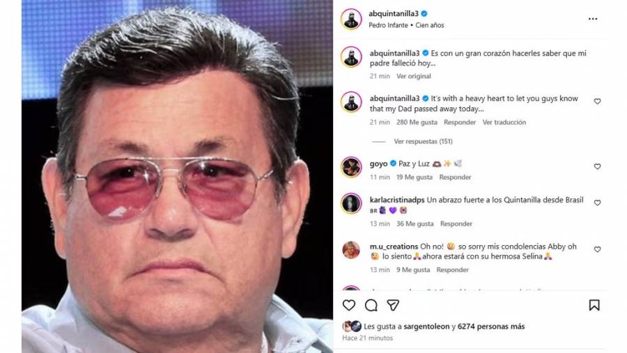 Muere Abraham Quintanilla, padre de Selena Quintanilla y figura clave de su carrera musical