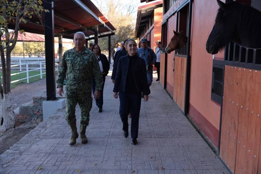 Sheinbaum inicia gira en Chihuahua con visita a la Base Militar de Santa Gertrudis