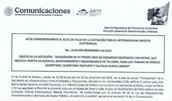 Alstom gana licitaci&oacute;n para fabricar 47 trenes del sistema M&eacute;xico–Quer&eacute;taro y Saltillo–Nuevo Laredo