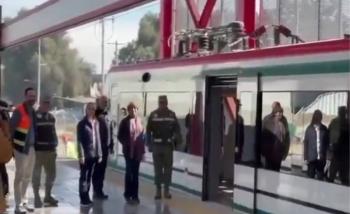 Sheinbaum y Delfina G&oacute;mez supervisan pruebas del Tren Suburbano al AIFA con miras a su operaci&oacute;n en 2026
