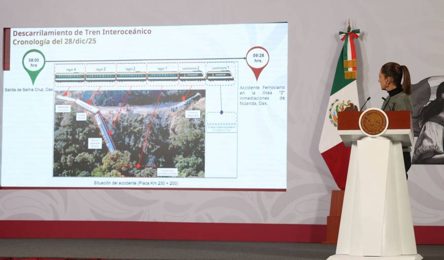 Autoridades federales presentan cronología del accidente del Tren Interoceánico