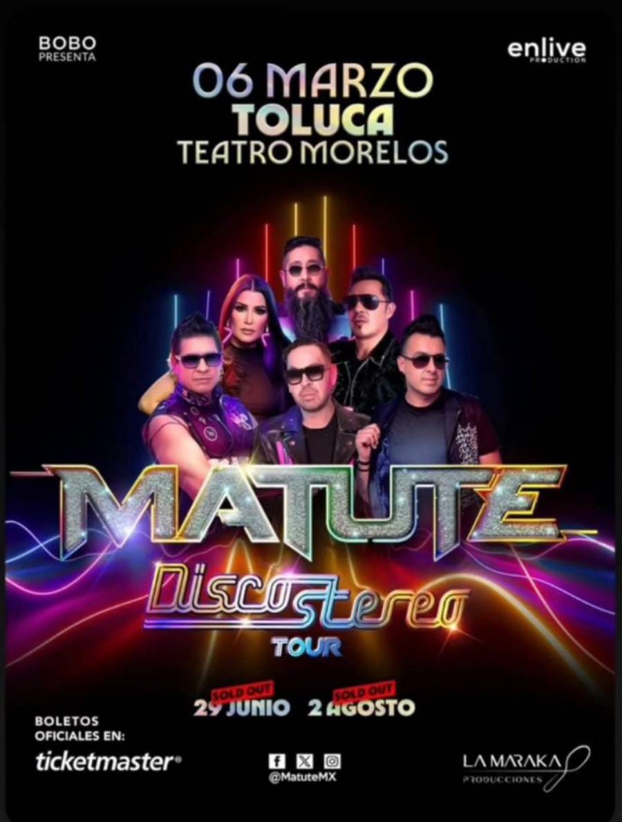 MATUTE REGRESA A TOLUCA CON UNA NOCHE DE POP Y NOSTALGIA EN EL TEATRO MORELOS