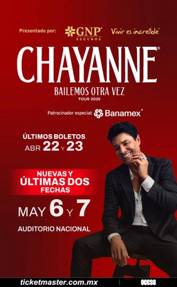 Chayanne anuncia sus dos &uacute;ltimas fechas para Ciudad de M&eacute;xico