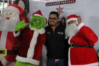 Diputado Emiliano &Aacute;lvarez celebra fiestas decembrinas con 5 mil personas en GAM