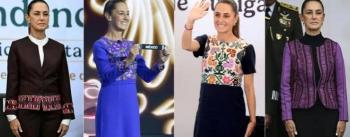 Claudia Sheinbaum y el poder del morado: moda con mensaje
