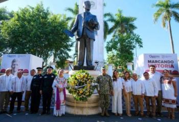 Mara Lezama reafirma compromiso con comunidades ind&iacute;genas en aniversario luctuoso de Felipe Carrillo Puerto