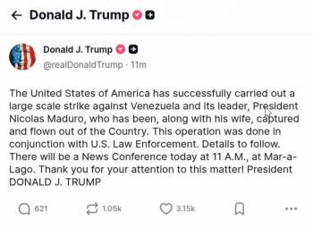 Nicol&aacute;s Maduro es capturado tras ataque militar de Estados Unidos en Caracas
