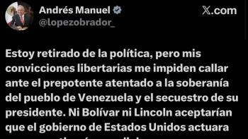 Condena AMLO “secuestro” de Maduro y advierte a Trump: “La pol&iacute;tica no es imposici&oacute;n”