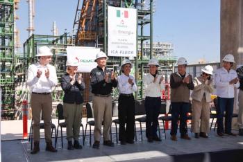 Pemex es clave para la soberan&iacute;a energ&eacute;tica, afirma Sheinbaum en visita a la refiner&iacute;a de Tula