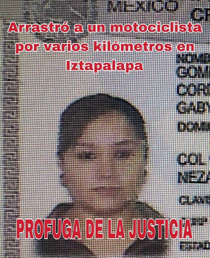 Identifican a presunta responsable de atropellar y arrastrar a motociclista en Iztapalapa