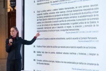 Pol&iacute;tica exterior de M&eacute;xico es un orgullo: Presidenta