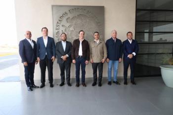 Omar Garc&iacute;a Harfuch destaca coordinaci&oacute;n en seguridad tras reuni&oacute;n en Torre&oacute;n con Manolo Jim&eacute;nez
