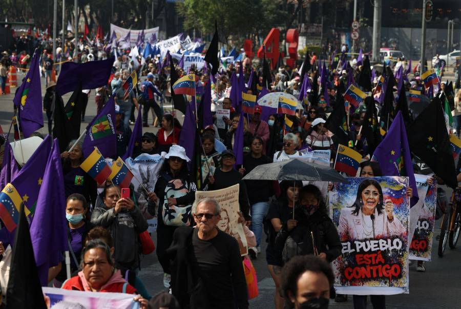 Manifestaciones en CDMX en apoyo al pueblo venezolano
