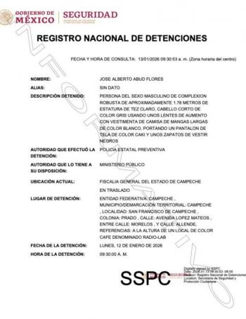 Rector de la Universidad Aut&oacute;noma de Campeche es detenido por presunta posesi&oacute;n de drogas; ANUIES exige respeto a la autonom&iacute;a