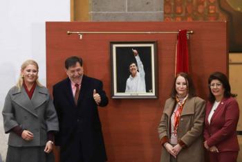 Fern&aacute;ndez Noro&ntilde;a devela su retrato oficial como presidente del Senado en medio de pol&eacute;mica por viajes