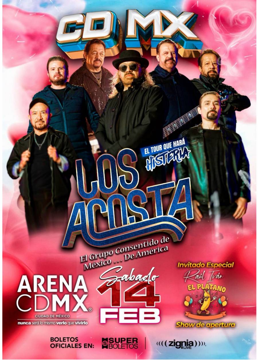 LOS ACOSTA APUESTAN POR EL ROCK LATINO Y ALISTAN UNA NOCHE HISTÓRICA EN LA ARENA CDMX