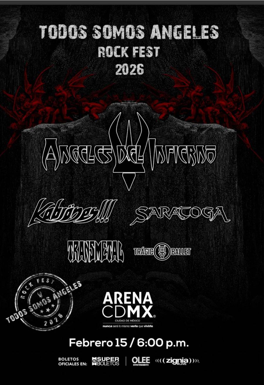 ÁNGELES DEL INFIERNO, SARATOGA Y KABRONES LLEGAN A MÉXICO EN UN ÉPICO FESTIVAL EN CDMX, GDL Y MTY