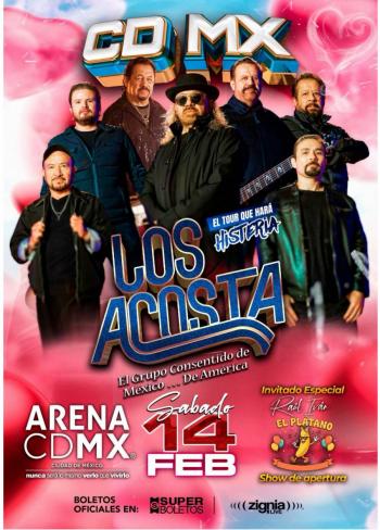 LOS ACOSTA APUESTAN POR EL ROCK LATINO Y ALISTAN UNA NOCHE HIST&Oacute;RICA EN LA ARENA CDMX