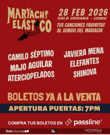 CAMILO S&Eacute;PTIMO, ATERCIOPELADOS, MAJO AGUILAR, ELEFANTES, SHINOVA Y JAVIERA MENA FUSIONAN SUS &Eacute;XITOS CON MARIACHI