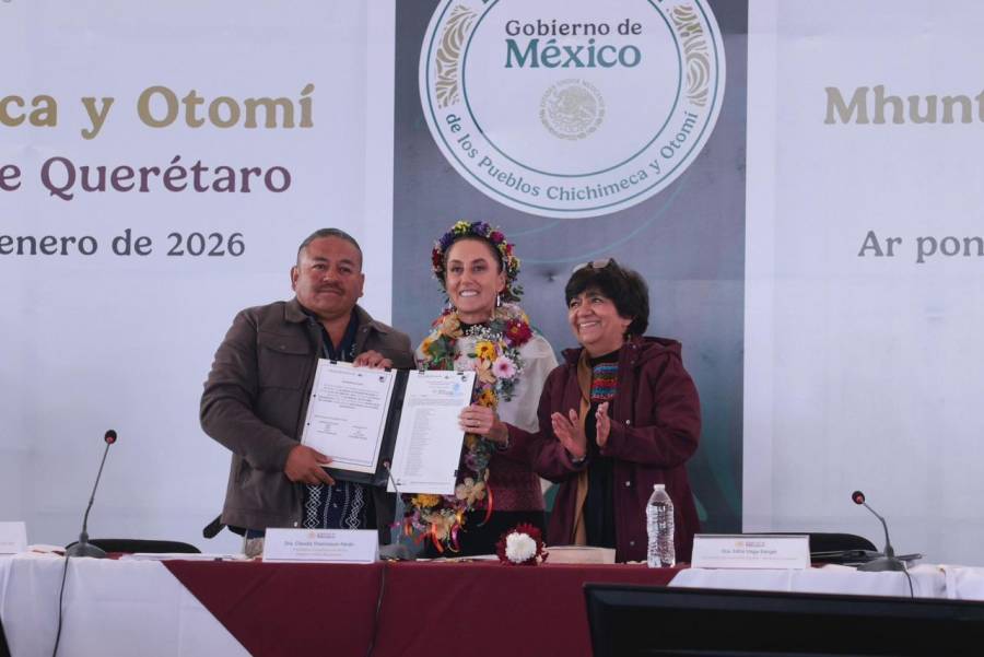 Sheinbaum pone fin conflicto agrario al entregar expediente jur&iacute;dico al ejido Nuevo Cruz del Palmar