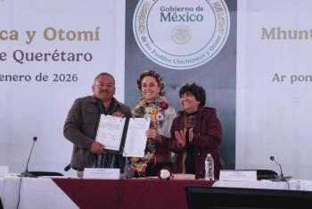 Sheinbaum pone fin conflicto agrario al entregar expediente jur&iacute;dico al ejido Nuevo Cruz del Palmar